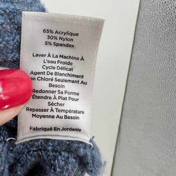 Talbots Blue Colorblock Pullover Knit long sleeve soft cozy Sweater size medium - Picture 6 of 7